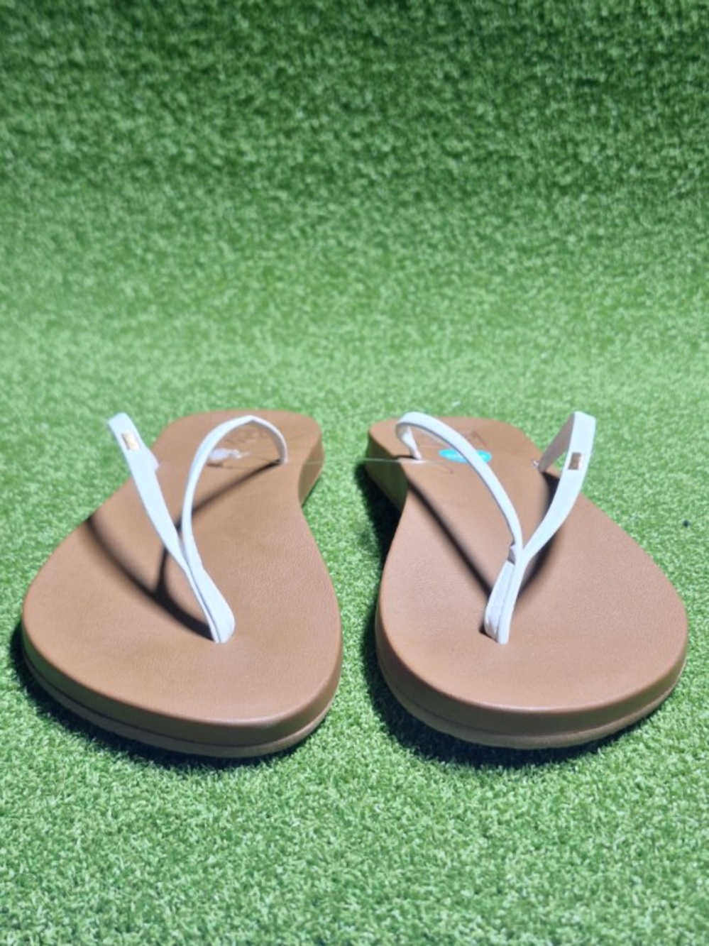 Reef Women's Brown Footbed Sandals with White Straps